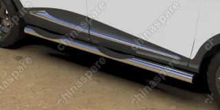 AFZDARK2WD05 Защита порогов d76 с проступями Arbori нерж. сталь для Renault KAPTUR 2016-нв