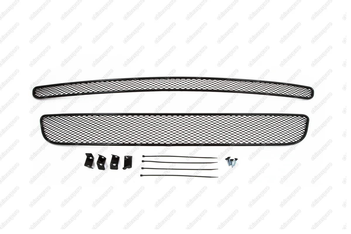 1431408151 Сетка на бампер внешняя для RENAULT Koleos 2008-2011, 2 шт., черн., 15 мм, для автомобилей без накладки на бампер