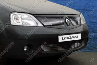 RELO912002 Декоративные элементы решётки радиатора (2 элемента из 8 трубочек) "Renault Logan" 2004-