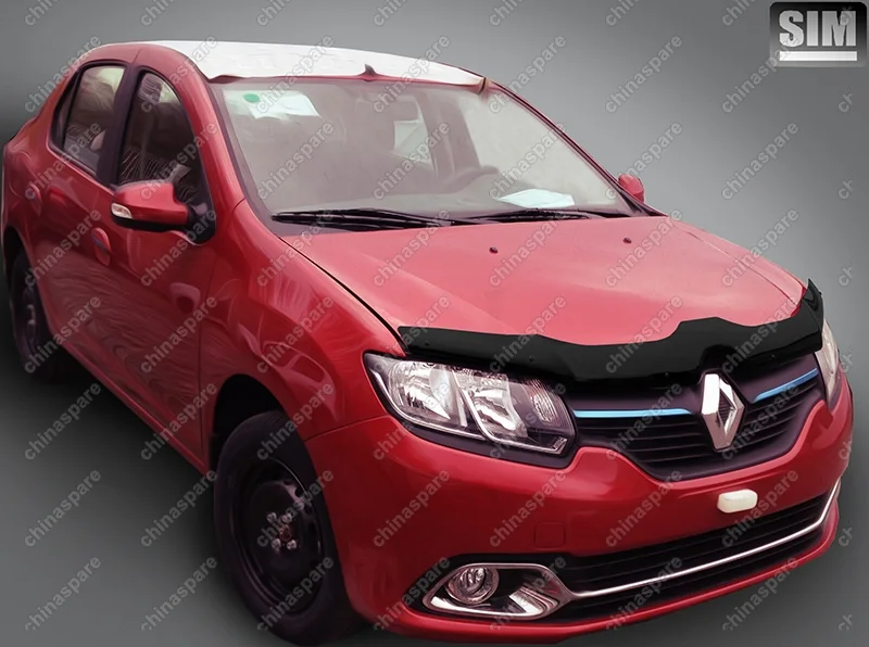 NLDSRELOG1412 Дефлектор капота темный RENAULT Logan 2014-/RENAULT Sandero 2014-
