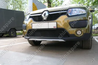 1430814151 Сетка на бампер внешняя для RENAULT Sandero Stepway 2014-2018, черн., 15 мм