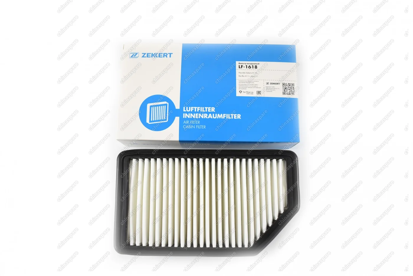 Фильтр воздушный Zekkert Hyundai Solaris 10-, Kia Rio 11-, Soul 11-