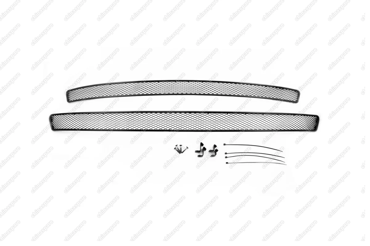 1470814151 Сетка на бампер внешняя для SKODA Octavia A7 2014-2017, 2 шт., черн., 15 мм, с противотуманными фонарями