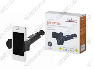 AMS-F-01 Держатель Функционал для телефона в прикуриватель раздвижной с зарядкой USB