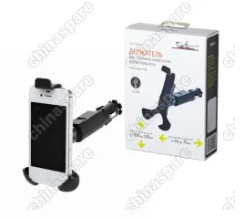 AMS-F-02 Держатель Функционал для телефона/ навигатора в прикуриватель с зарядкой USB