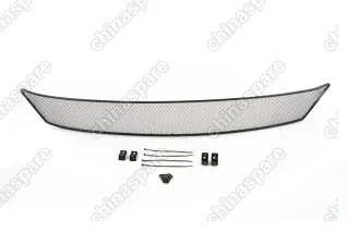 Сетка на бампер внешняя для SKODA Rapid Ambition и Elegance 2014-2017, черн., 10 мм, с противотуманными фонарями