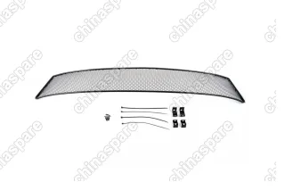 Сетка на бампер внешняя для SKODA Rapid Ambition и Elegance 2014-2017, черн., 15 мм, с противотуманными фонарями