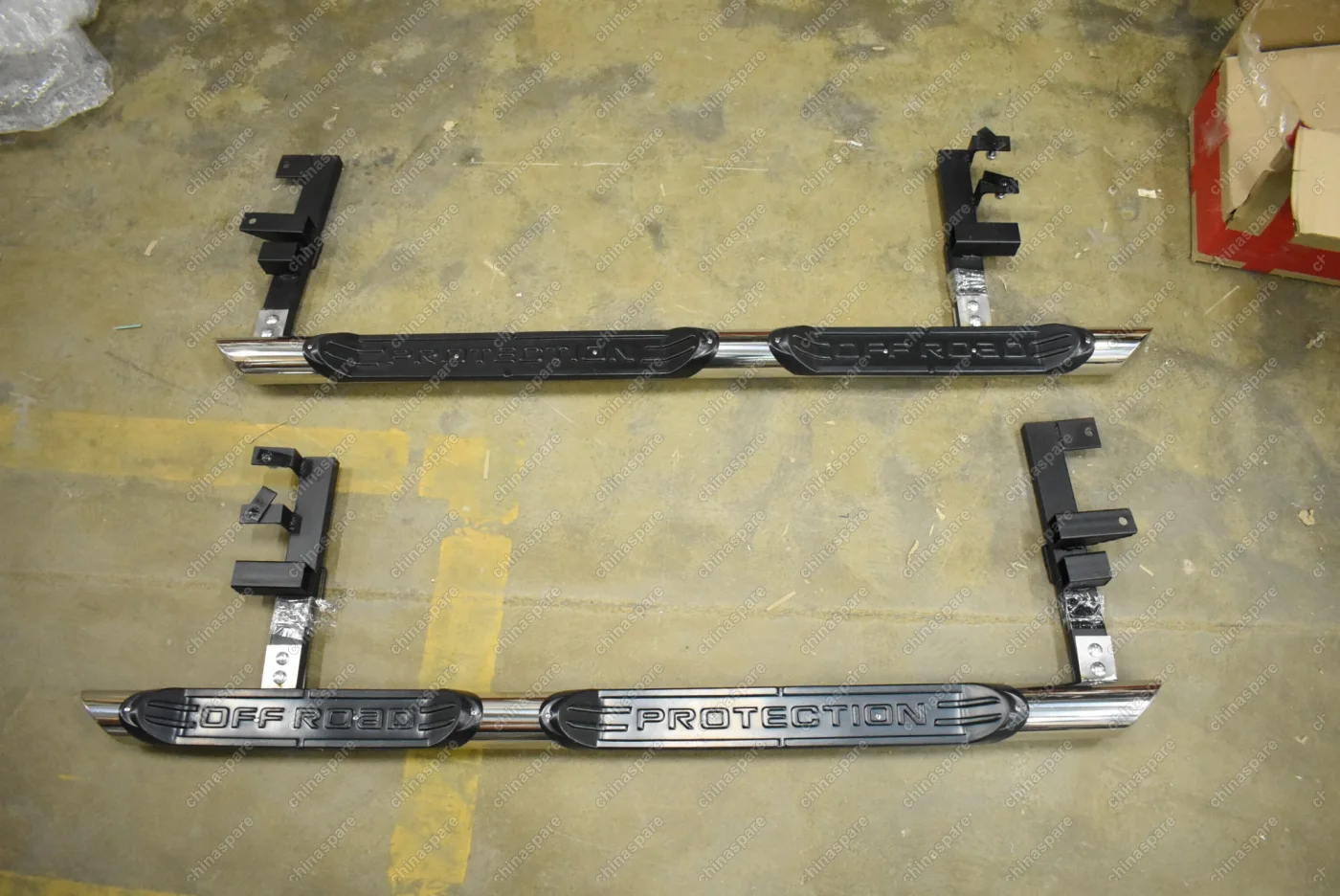 Защита порогов с накладками Chevrolet Niva 2009-2020