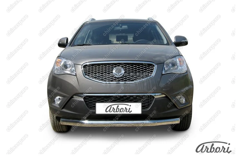 AFZDASYA02 Защита переднего бампера d76 Arbori нерж. сталь для SsangYong ACTYON 2011-2013