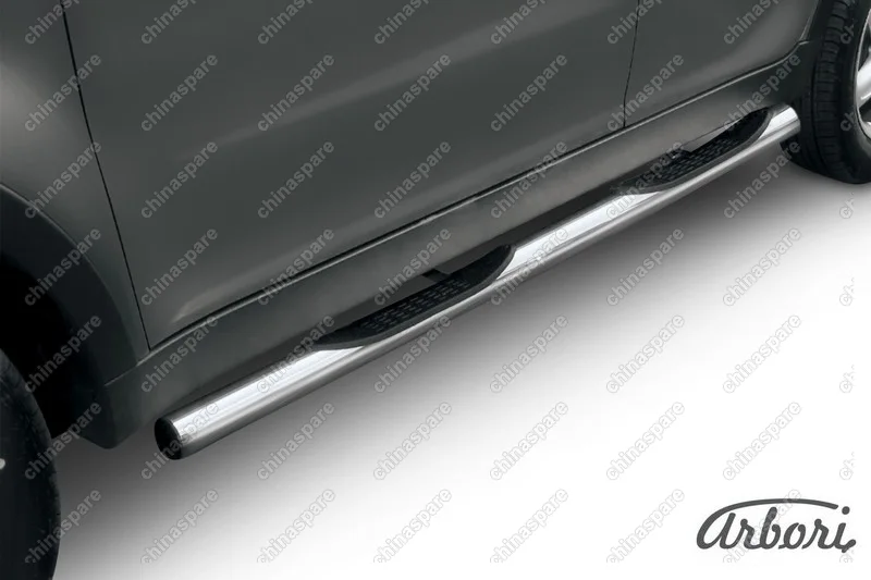 AFZDASYA05 Защита порогов d76 с проступями Arbori нерж. сталь для SsangYong ACTYON 2011-2013