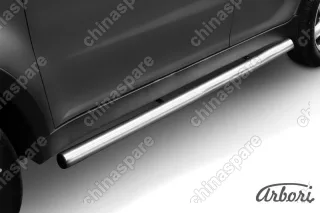 AFZDASYA06 Защита порогов d76 труба Arbori нерж. сталь для SsangYong ACTYON 2011-2013