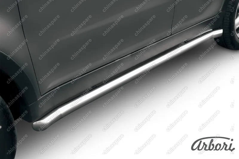 AFZDASYA07 Защита порогов d57 с гибами Arbori нерж. сталь для SsangYong ACTYON 2011-2013