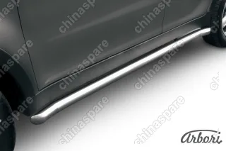 AFZDASYA07 Защита порогов d57 с гибами Arbori нерж. сталь для SsangYong ACTYON 2011-2013