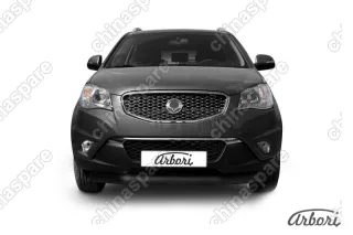 AFZDASYA02B Защита переднего бампера d76 Arbori черн. для SsangYong ACTYON 2011-2013