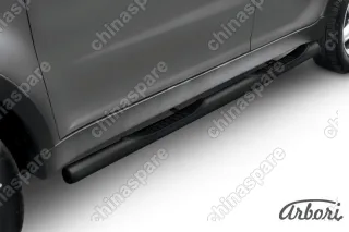 AFZDASYA05B Защита порогов d76 с проступями Arbori черн. для SsangYong ACTYON 2011-2013