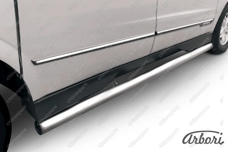 AFZDASYAS06 Защита порогов d76 труба Arbori нерж. сталь для SsangYong ACTYON SPORT 2013-2016