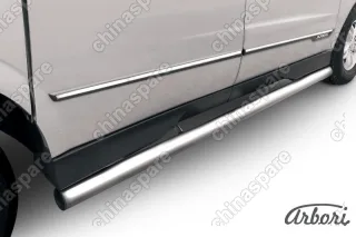 AFZDASYAS06 Защита порогов d76 труба Arbori нерж. сталь для SsangYong ACTYON SPORT 2013-2016