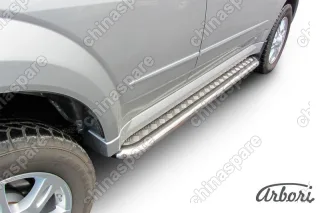 AFZDASYAS07 Защита порогов d57 с листом Arbori нерж. сталь для SsangYong ACTYON SPORT 2013-2016