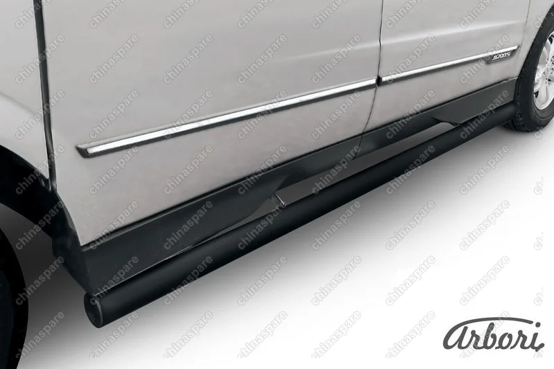 AFZDASYAS06B Защита порогов d76 труба Arbori черн. для SsangYong ACTYON SPORT 2013-2016