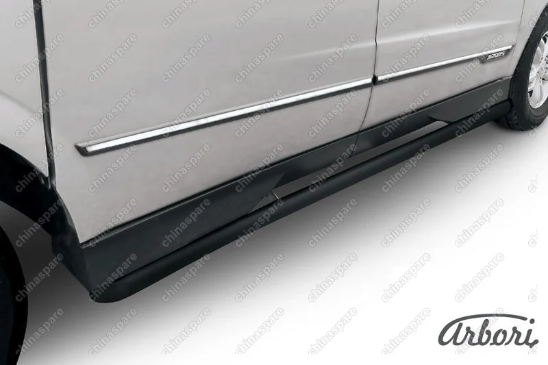 AFZDASYAS09B Защита порогов d57 с гибами Arbori черн. для SsangYong ACTYON SPORT 2013-2016