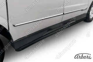 AFZDASYAS09B Защита порогов d57 с гибами Arbori черн. для SsangYong ACTYON SPORT 2013-2016