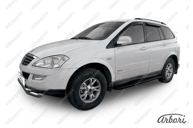 AFZDAALSYK01 Комплект алюминиевых порогов Arbori Optima Black 1700 для SSANGYONG Kyron 2007-2015