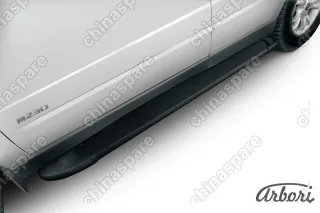 AFZDAALSYK01 Комплект алюминиевых порогов Arbori Optima Black 1700 для SSANGYONG Kyron 2007-2015