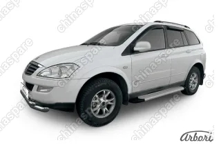 AFZDAALSYK02 Комплект алюминиевых порогов Arbori Optima Silver 1700 для SSANGYONG Kyron 2007-2015