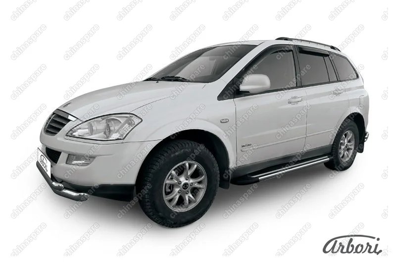 AFZDAALSYK03 Комплект алюминиевых порогов Arbori Luxe Black 1700 для SSANGYONG Kyron 2007-2015