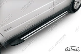 AFZDAALSYK03 Комплект алюминиевых порогов Arbori Luxe Black 1700 для SSANGYONG Kyron 2007-2015