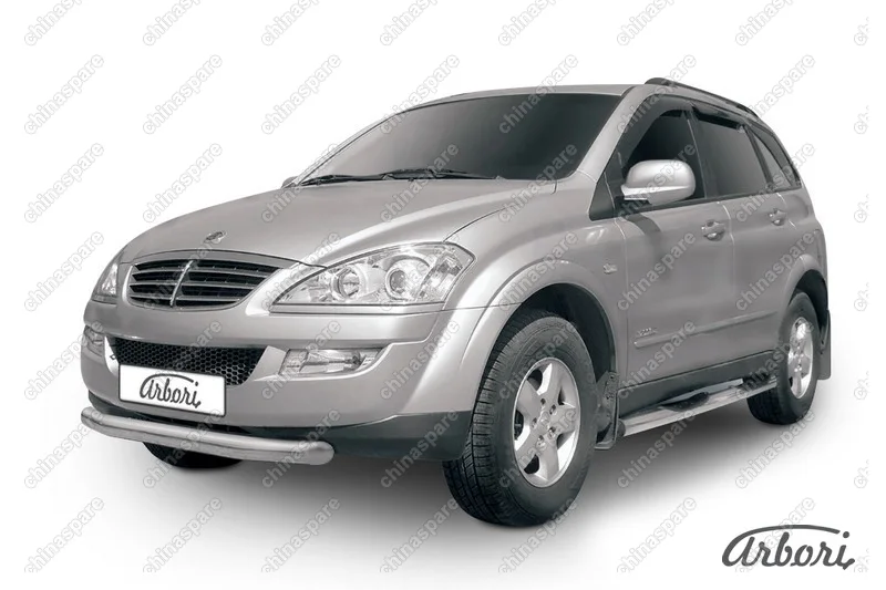 AFZDASYK08 Защита переднего бампера d76 Arbori нерж. сталь для SSANGYONG Kyron 2007-2015