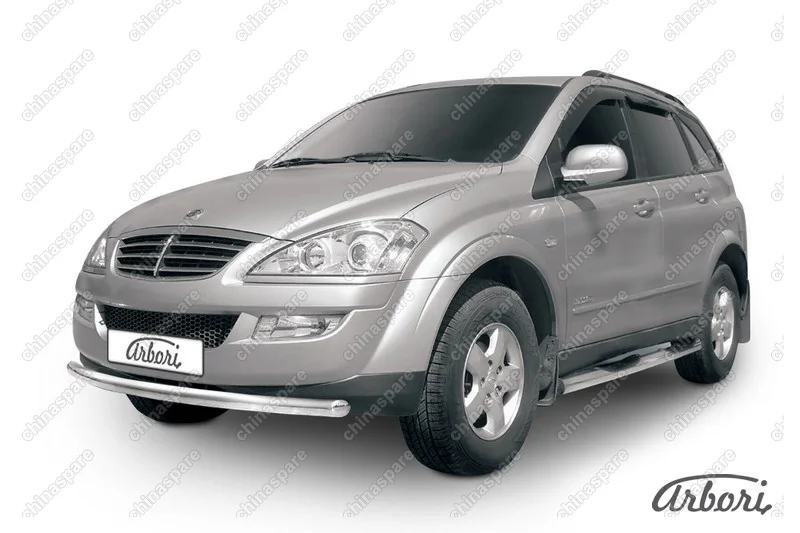 AFZDASYK10 Защита переднего бампера d57 Arbori нерж. сталь для SSANGYONG Kyron 2007-2015