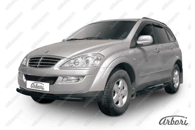 AFZDASYK10B Защита переднего бампера d57 Arbori черн. для SSANGYONG Kyron 2007-2015