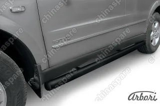 AFZDASYK13B Защита порогов d76 труба Arbori черн. для SSANGYONG Kyron 2007-2015