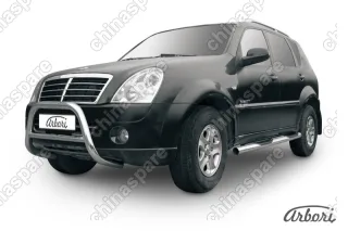 AFZDASSR04 Кенгурятник d57 низкий Arbori нерж. сталь для SsangYong REXTON 2010-2012