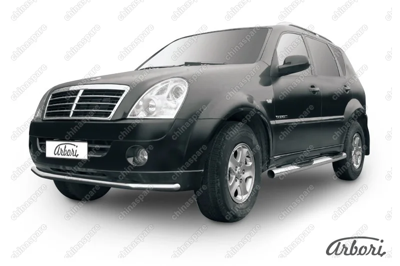 AFZDASSR14 Защита переднего бампера d57 Arbori нерж. сталь для SsangYong REXTON 2010-2012