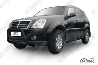 AFZDASSR04B Кенгурятник d57 низкий Arbori черн. для SsangYong REXTON 2010-2012