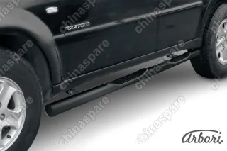 AFZDASSR08B Защита порогов d76 с проступями Arbori черн. для SsangYong REXTON 2010-2012