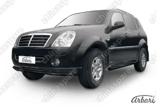 AFZDASSR14B Защита переднего бампера d57 Arbori черн. для SsangYong REXTON 2010-2012
