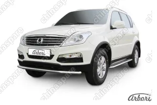 AFZDASSRN04 Защита переднего бампера d57 Arbori нерж. сталь для SsangYong REXTON 2013-2017