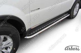AFZDASSRN06 Защита порогов d57 с листом Arbori нерж. сталь для SsangYong REXTON 2013-2017