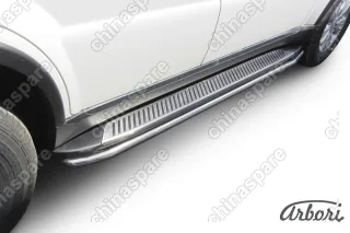 AFZDASSRN07 Защита штатного порога d42 Arbori нерж. сталь для SsangYong REXTON 2013-2017