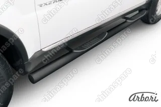 AFZDASSRN05B Защита порогов d76 с проступями Arbori черн. для SsangYong REXTON 2013-2017