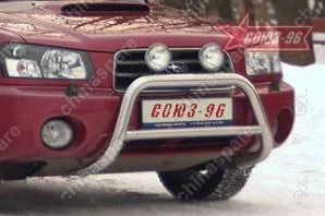 SUFR560135 Решетка передняя мини d 60 "Subaru Forester" 2002-2006, SUFR.56.0135