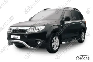 AFZDASF04 Кенгурятник d76 "мини" Arbori нерж. сталь для Subaru FORESTER 2008-2013