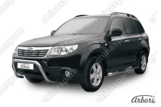 AFZDASF06 Кенгурятник d57 низкий "рама" Arbori нерж. сталь для Subaru FORESTER 2008-2013