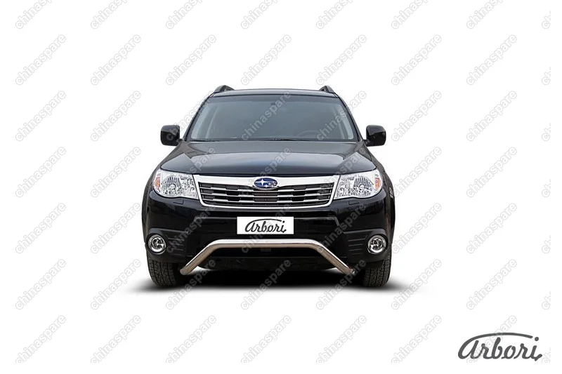 AFZDASF08 Кенгурятник d57 "мини" Arbori нерж. сталь для Subaru FORESTER 2008-2013