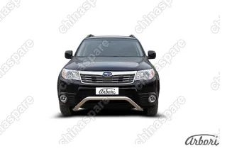 AFZDASF08 Кенгурятник d57 "мини" Arbori нерж. сталь для Subaru FORESTER 2008-2013