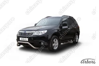 AFZDASF08 Кенгурятник d57 "мини" Arbori нерж. сталь для Subaru FORESTER 2008-2013