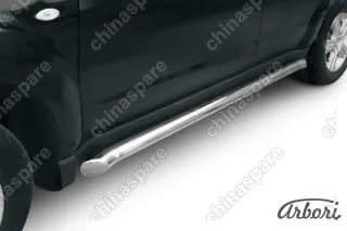 AFZDASF15 Защита порогов d76 труба Arbori нерж. сталь для Subaru FORESTER 2008-2013